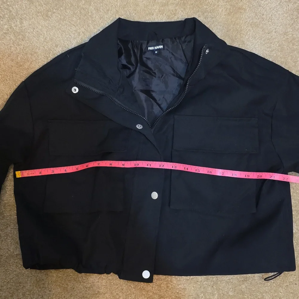 Free Haven‎ Black Women's Zip Up Jacket Sz Med